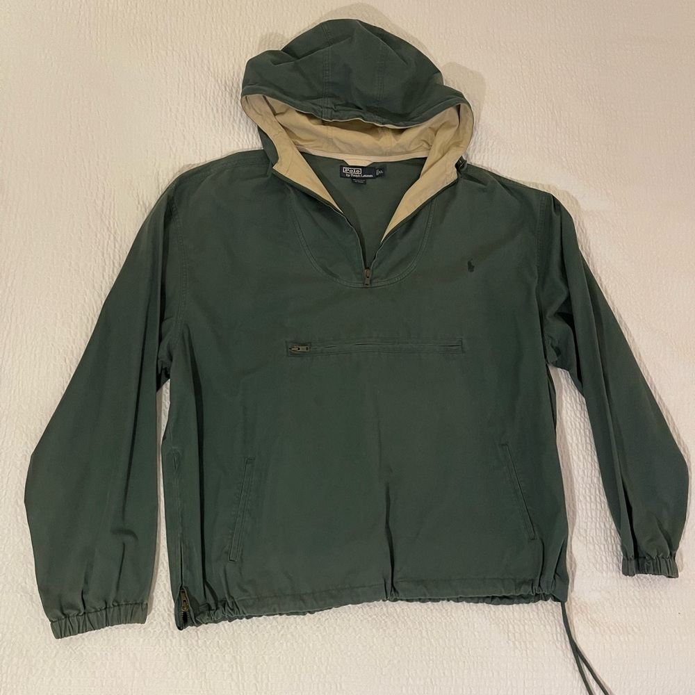 Ralph Lauren Polo Anorak 90s XL Green/Tan Jacket